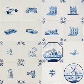 Custom Delft tiles with activities, cars, homes and anything else you can think of.