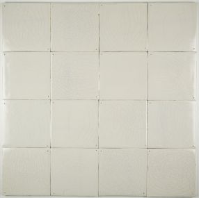 Plain white Delft tiles handmade reproductions - Single shade 17C