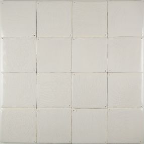 Plain white Delft tiles handmade reproductions - Single shade 17H