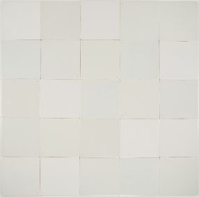 The plain white claes mix shown in a field of 25 tiles